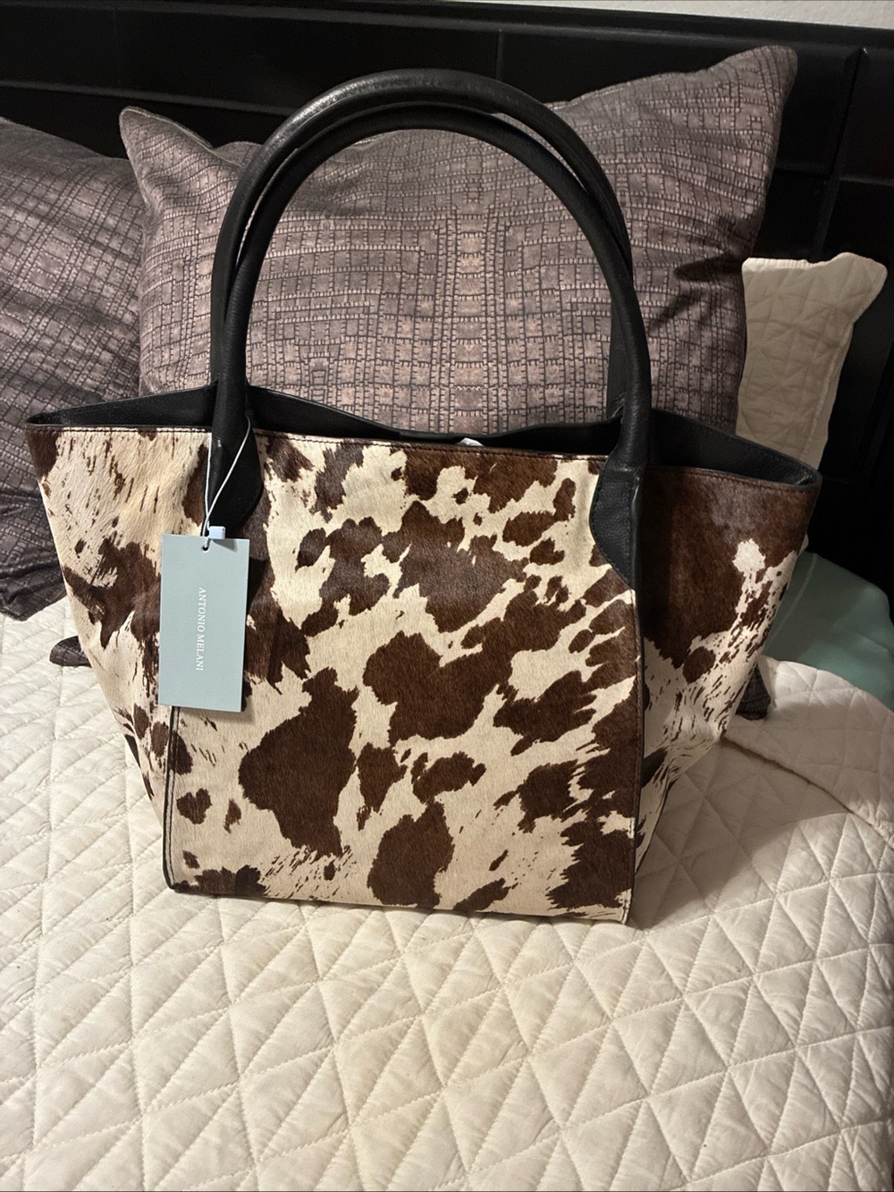 Antonio melani ladies azzura haircalf tote purse
